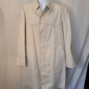 London Fog Cream Western Style Trench Over Coat